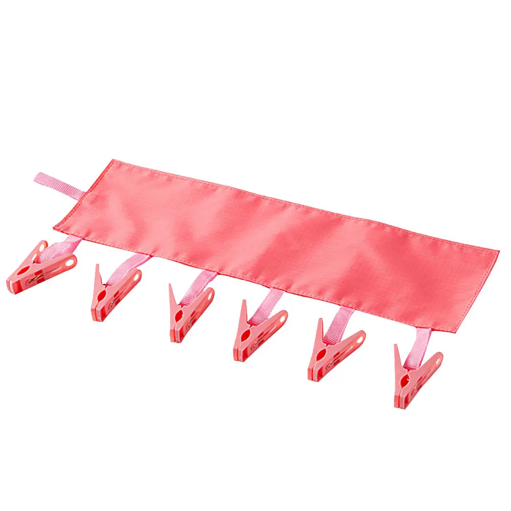 6 Clips Portable Cloth Hanger Socks Underwear Clothes Clip Household