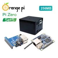 Orange Pi Zero Set 5:Orange Pi Zero 256MB+Expansion Board+Black Case development board 