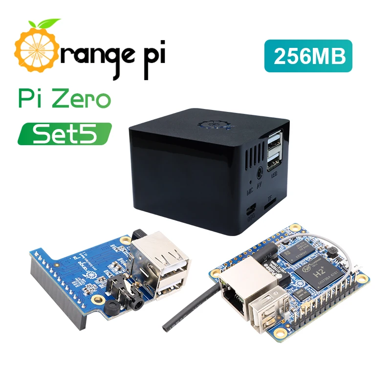 

Orange Pi Zero Set 5:Orange Pi Zero 256MB+Expansion Board+Black Case development board