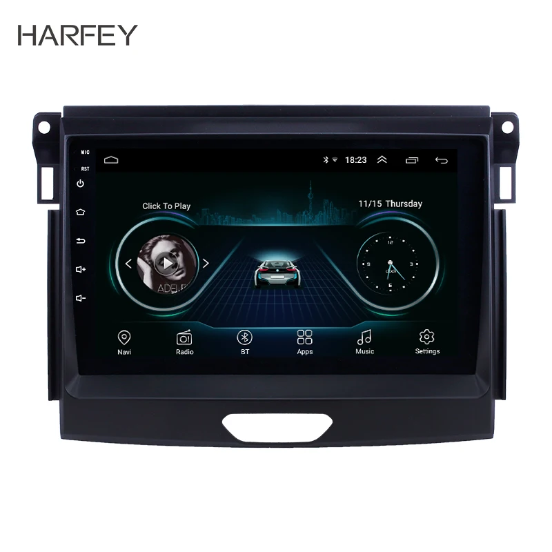 

Harfey 9 inch Touchscreen Android 8.1 for Ford Ranger 2015 GPS Navigation Radio with USB WIFI Bluetooth Music AUX support SWC
