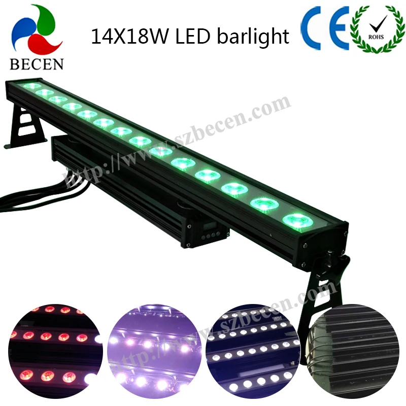 BECEN 1-10 шт. IP65 14x18 Вт 6 в 1 Пиксельная светодиодная настенная шайба освещение