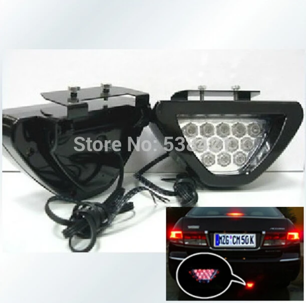 Universal F1 Style Car auto led Brake Stop lights lamps Blinking Flashing light Triangle Fitting