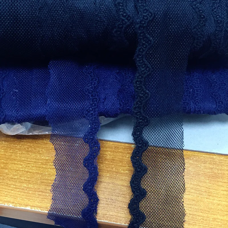 10 Yard/lot White Black Blue Exquisite Mesh Embroidery Lace Fabric Diy