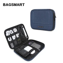 BAGSMART электронный органайзер дорожный Кабельный органайзер аксессуары для электроники Чехлы для 7,9 ''iPad Mini, кабели, зарядные устройства, USB