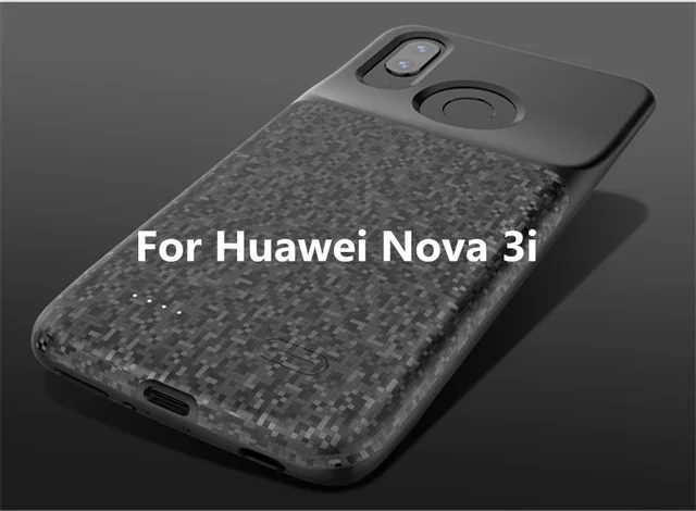 Ультра тонкий 5200 мА/ч, Батарея Зарядное устройство чехол для huawei Nova 3 3i Honor Play Батарея чехол Мощность Bank зарядное устройство чехол для huawei - Цвет: Black for  Nova  3i