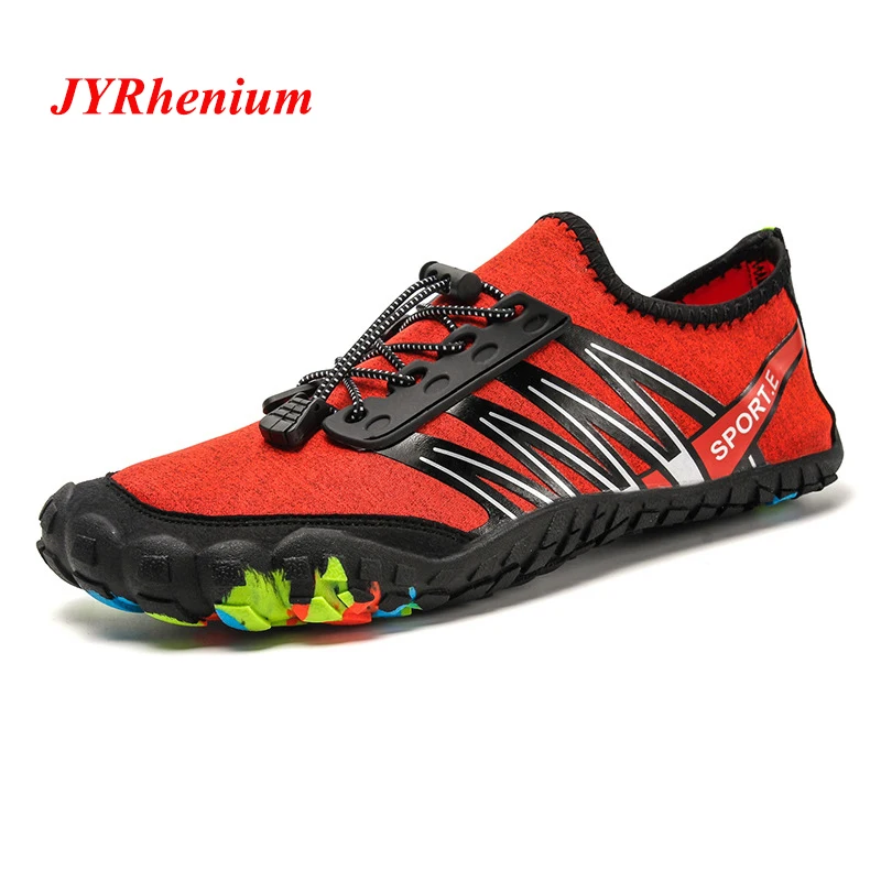 2019 جديد للجنسين 35-46 الرجال نعال شاطئ سريعة الجافة أكوا أحذية المنبع أحذية امرأة السباحة الصنادل جوارب الغوص تنيس Masculino