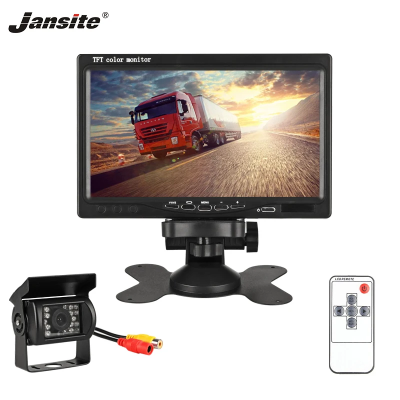

Jansite 7" Wired Car monitor TFT LCD Display Car Rear View Monitor Parking Rearview System with waterproof Backup Reverse Camera
