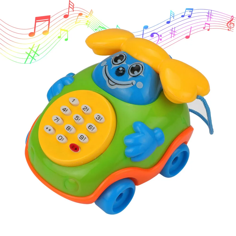 Детский Электрический телефон мультяшная модель подарки раннее образование развивающая Музыка Звук Обучающие игрушки-17 775