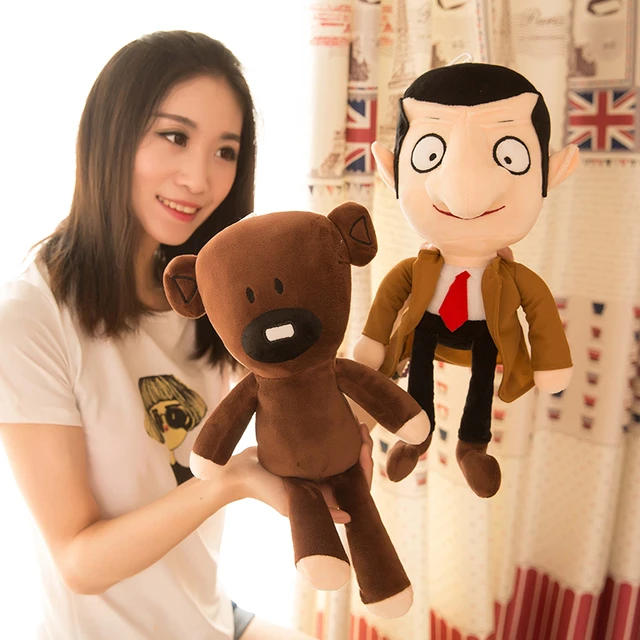 1pcs Mr. Bean and Brown Teddy Bear 30CM Plush Doll Stuffed Toy