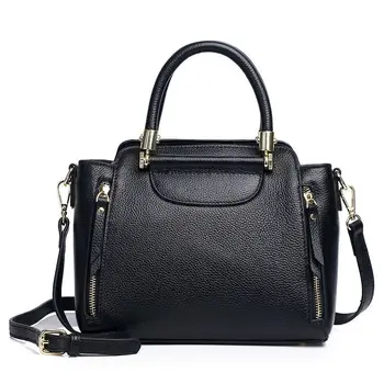 

Women Portable cowhide leather handbags 2019 new fashion top layer genuine leather multi-function shoulder wings bag totes bag