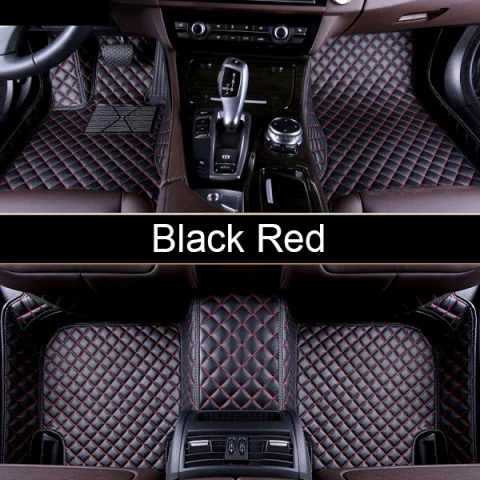 Автомобильные коврики с логотипом/фирменный логотип для BMW 1 серии E81 E82 E87 E88 F20 F21 5D сверхмощный автомобильный коврик для укладки ковров(2004 - Название цвета: Black Red