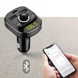 Fm-передатчик Aux модулятор громкой связи Bluetooth автомобиль автомобильный комплект аудио MP3 плеер с зарядом Dual USB Автомобильное Зарядное