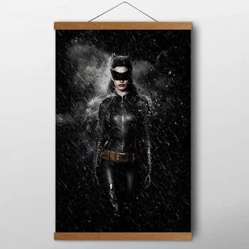

Canvas Art Catwoman Selina Kyle The Dark Knight Rises Movie Posters and Prints Home Decoration Solid Wood Scrolls Paintings