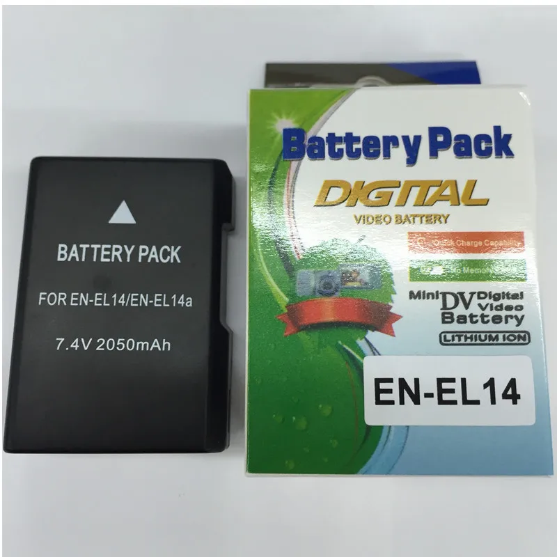 EN-EL14 EN EL14a литиевых батарей ENEL14 цифровых фотокамер для Nikon P7800 P7700 P7100, D3400 D5500 D5300 D5200 D3200 D3300