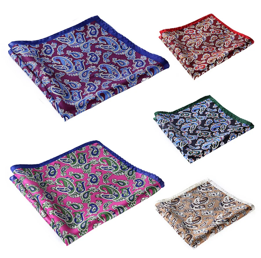 

Handkerchief 100% Natural Silk Satin Mens Hanky Fashion Classic Wedding Party Pocket Square #N30