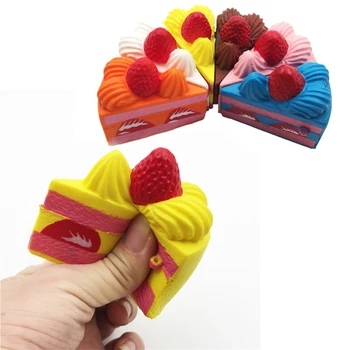 

Squishy Very Slow Rising 6 Colors Mini Triangle Mousse Cake Toy Decoration Vividly Squeeze Antistress Fun Stress For Kid Gift