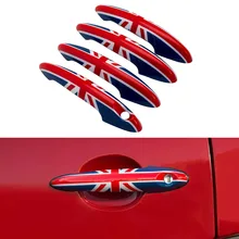 4 Unids/set Union Jack Pomo de la Puerta Manija de La Puerta Cubierta Decoración Pegatinas Para Bmw Mini Cooper Countryman JCW R60 Car Styling Accesorios