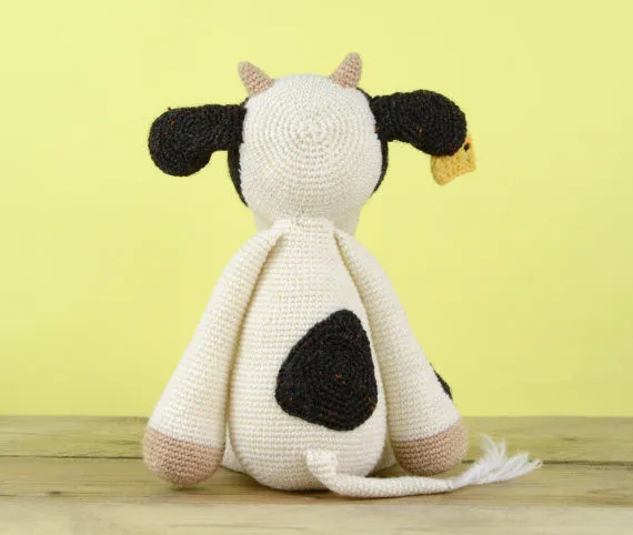 Вязание крючком корова для маленьких детей игрушка кукла погремушки для подарка