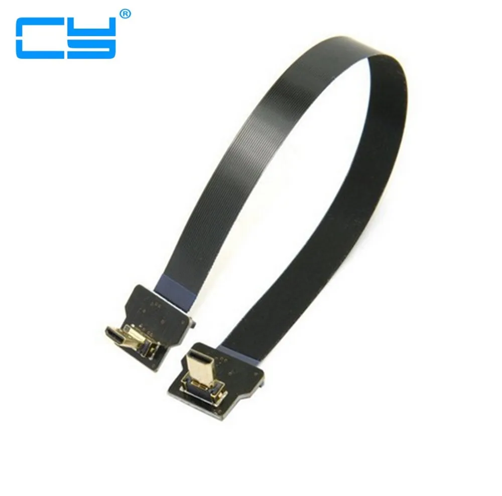 

10cm 30cm50cm 90 Degree Up Angled Micro HDMI to Micro HDMI fpv cable FPC Flat Cable fpv for GOPRO Multicopter Aerial Photography