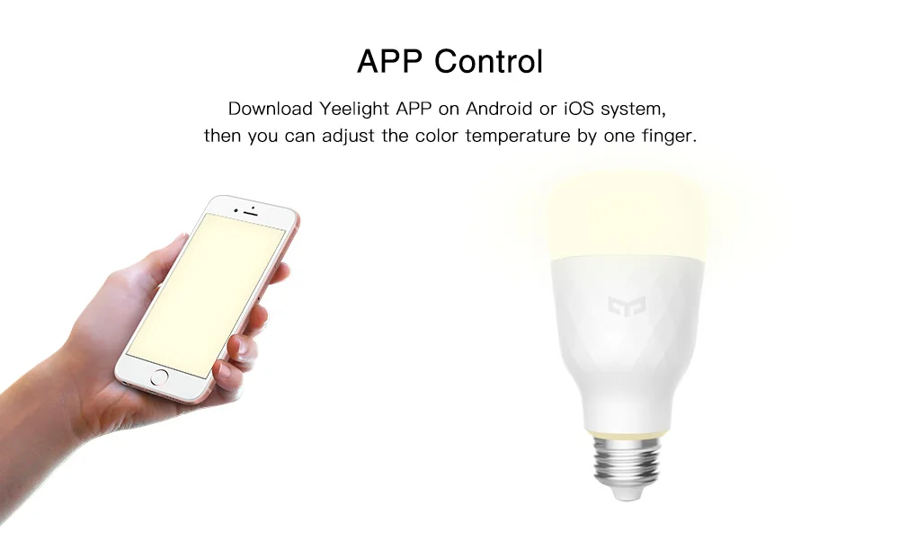 Новая умная Светодиодная лампа Yeelight регулируемая цветовая температура для