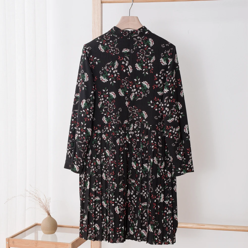 Top Buy VP5xG Metersbonwe Spring dress ruffled floral print women dress Casual a line ladies chic autumn office dress Top Buy VP5xG Metersbonwe Spring dress ruffled floral print women dress Casual a line ladies chic autumn office dress