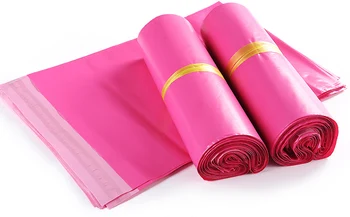 

Deep Pink Poly Mailing Adhesive Envelope Bags Bolsa Gift Packaging Bags Plastic Mailer Pink Garment/Boxes Post Bags
