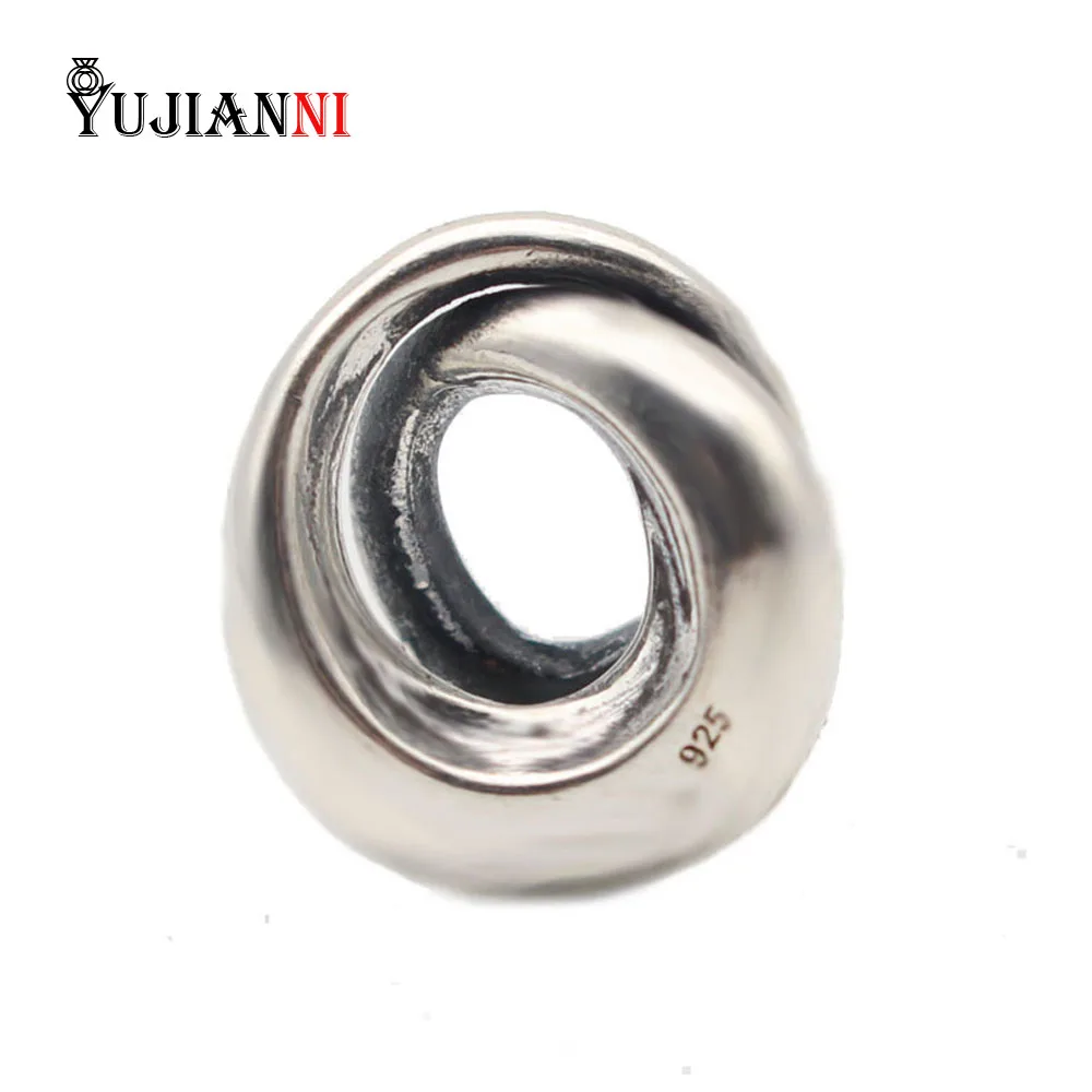 

925 Sterling Silver The Infinite Spiral Charms Beads 5mm Hole Fits European DIY Brand Troll Bracelet & Necklace Jewelry