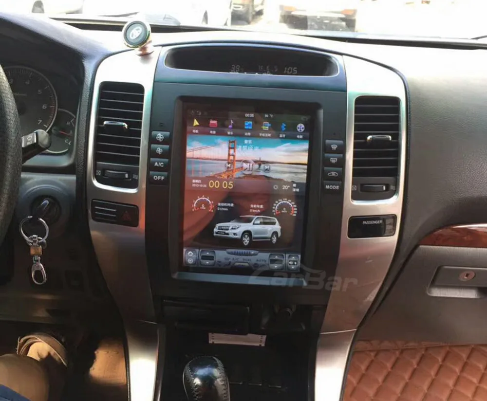 Best 10.4" Vertical  Screen Android Car DVD GPS Navigation Radio Stereo Player for Toyota Land Cruiser Prado 120  Lexus  GX470 2