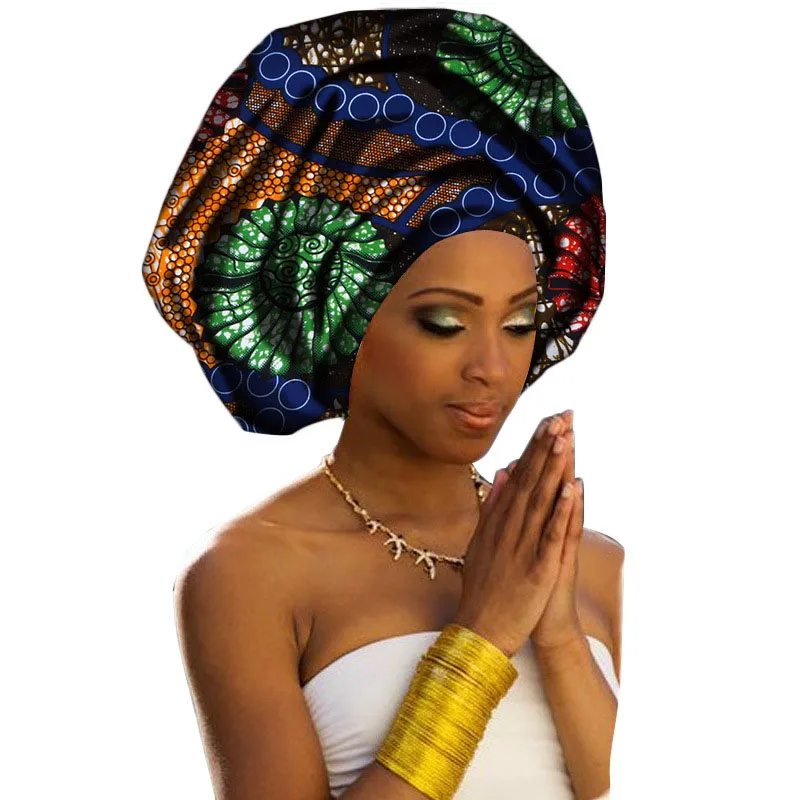 Декоративный шарф, шали для женщин, африканская повязка на голову, африканская традиционная модная восковая набивка, Анкара, хлопок, платок, Национальный Шарф - Цвет: 18