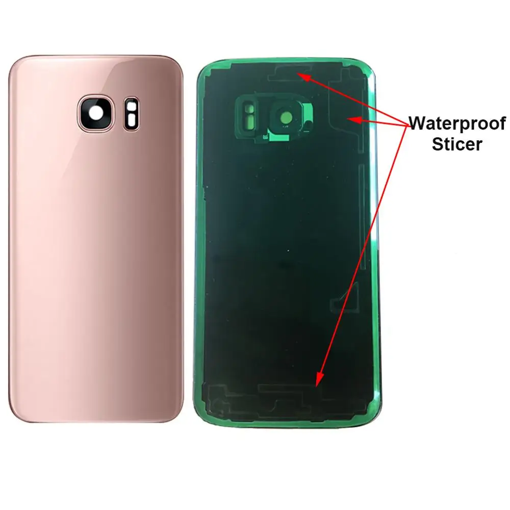 

10Pcs OEM For Samsung Galaxy S7 G930 G930F S7 Edge G935 G935F Back Battery Cover Glass Housing Case+Adhesive Sticker IMEI Print