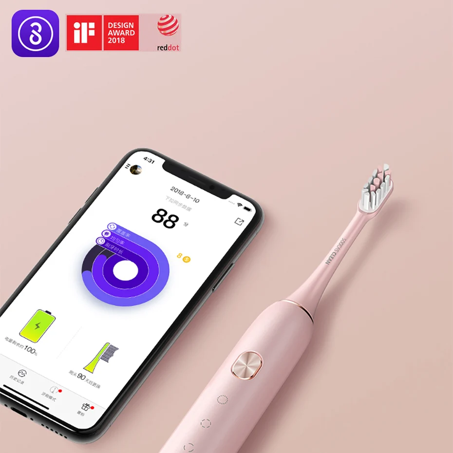 

YOUPIN SOOCAS X3 International Edition Waterproof Sonic. Electric Toothbrush Rechargeable Upgraded Ultrasonic Toothbrush