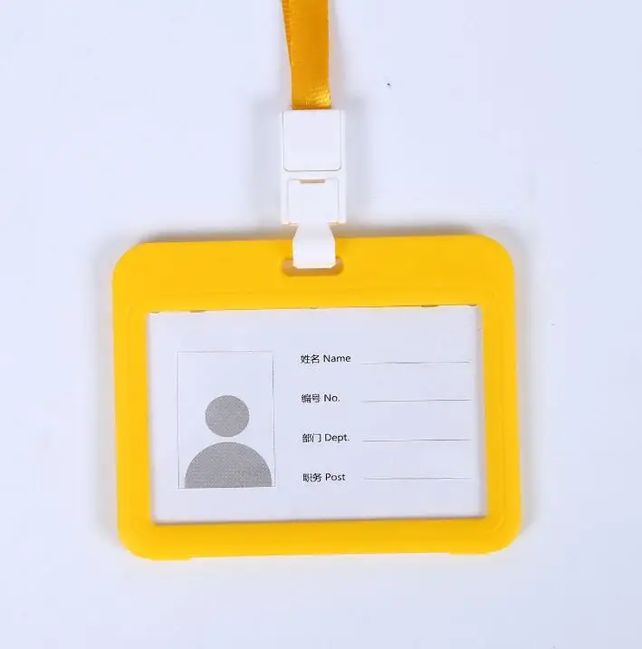 1 шт. новые держатели для кредитных карт для женщин и мужчин PU ремешок для банковских карт на шею держатель для карт автобус ID студенческий детский идентификационный значок со шнурком - Цвет: yellow horizon