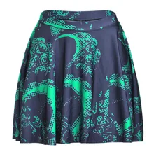 Популярные женские юбки тонкие высококачественные модные сексуальные тонкие женские черные зеленые мини-юбки с драконом 3D юбки с цифровым принтом