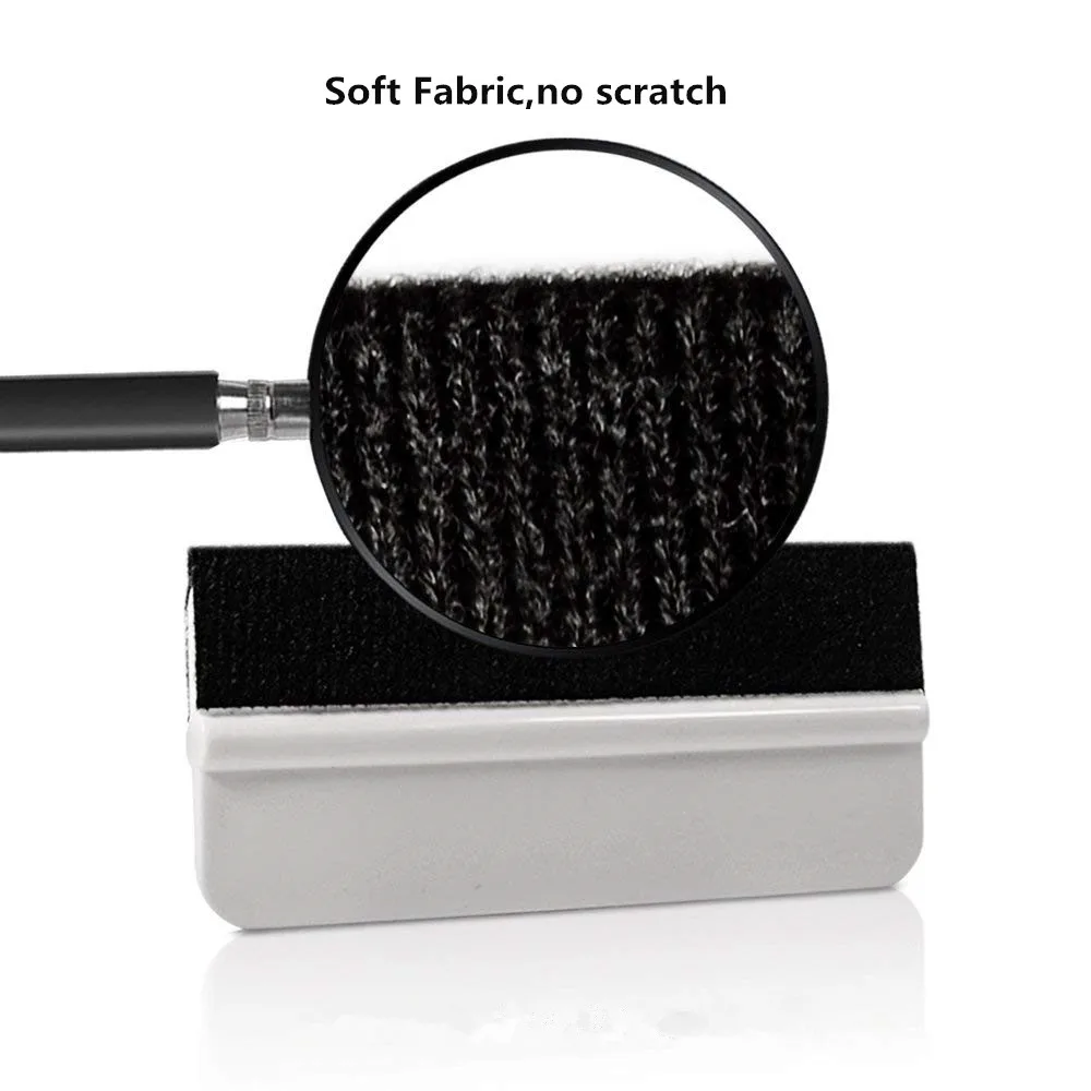 

EHDIS White Fabric Felt Squeegee Scraper Vinyl Car Foil Film Wrap Tools 10*4.6cm Plastic Car Cleaning Tools Window Tint Tools