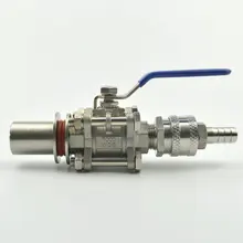 Варение пива без швов быстрое отключение электрический клапан комплект, 3 шт шаровой клапан, 1/" Быстрое отключение 1/2" Барб домашнее оборудование