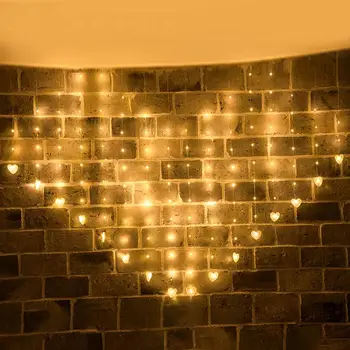 

SOLLED Waterproof IP42 LED Loving Heart Shape String Light USB Interface 8Modes for Curtain Decor