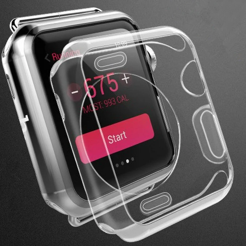

TPU soft Watch Case Cover For Apple Watch iWatch Series 1 2 3 4 generation 38mm 42mm 40mm 44mm Ultra Slim Protector Silicon