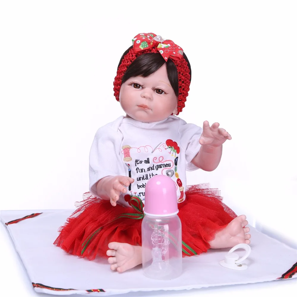 

Bebe Boneca reborn menina 50cm full vinyl silicone reborn baby girl dolls toys for children gift real alive newborn doll