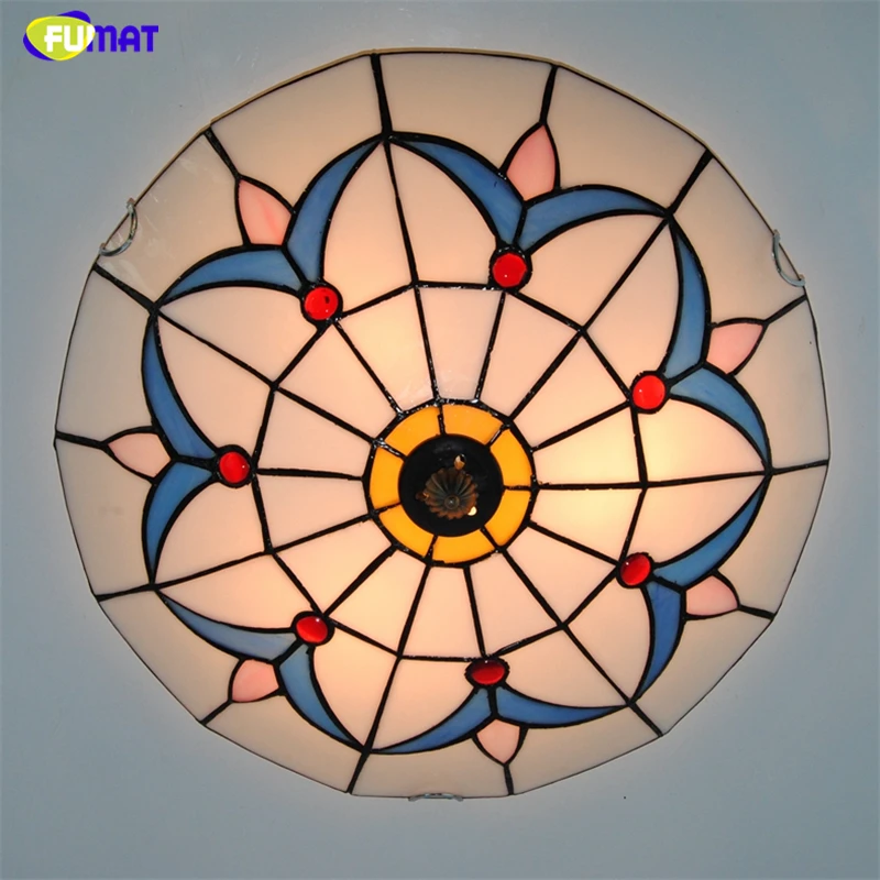 FUMAT Brief Ceiling Lamps Minimalism Tiffany Stained Glass Lights For Bed Room Dining Kitchen LED | Освещение