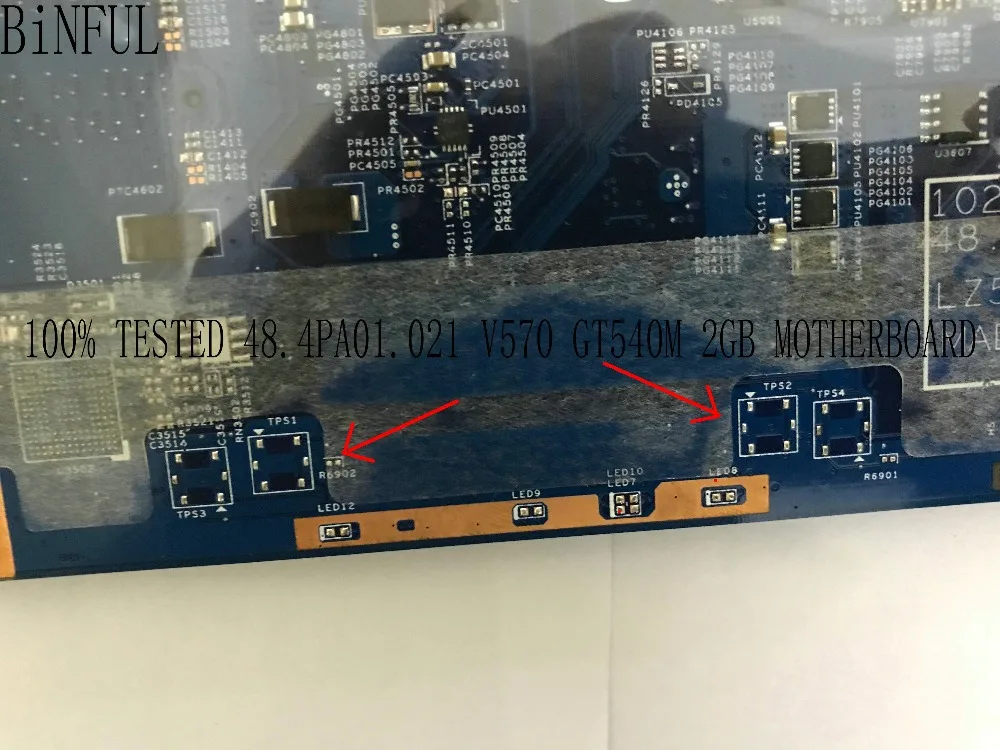 Быстрая доставка. 100% протестированная материнская плата 48.4PA01.021 V570 для ноутбука