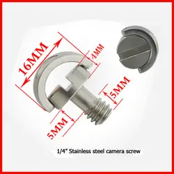 Камера аксессуары UNC1/4 "из нержавеющей стали, щелевые Штатив Quick Release Plate D Кольцо Камера винт для цифровых Камера