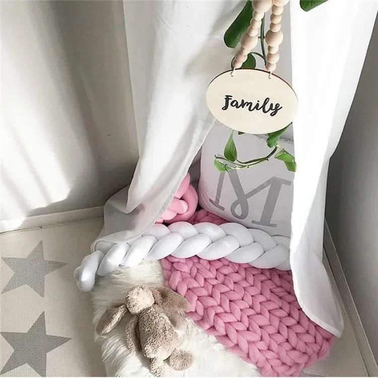 Вязаные вручную Узелок датский завязанный мяч Подушка ткачество полосы детский сон подушка кровать бампер детская комната Игрушка