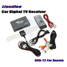 Liandlee для России DVB-T2 Автомобильный цифровой ТВ приемник хост мобильный HD ТВ Тернер коробка антенна RCA HDMI высокая скорость/модель DVB-T2-T337