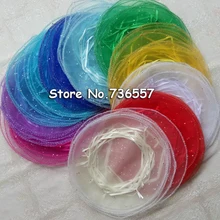 100 шт. диаметр 26 см белый круглый Саше органза мешок шнурок ювелирные изделия Упаковка Сумки для свадьбы/подарок/Еда/конфеты/Рождество