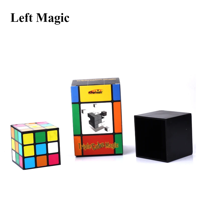 Тройной дико куб фокусы ирелия магический набор иллюзионный куб магический исчезающий крупным планом сценический реквизит для уличной магии трюк