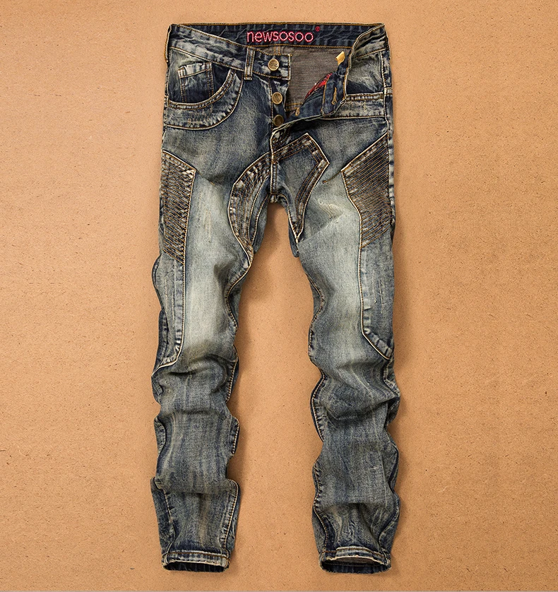 Высокое качество Для Мужчин's Прямые джинсы новые модные Для мужчин Демисезонный Винтаж джинсы длинные джинсы Брюки для девочек