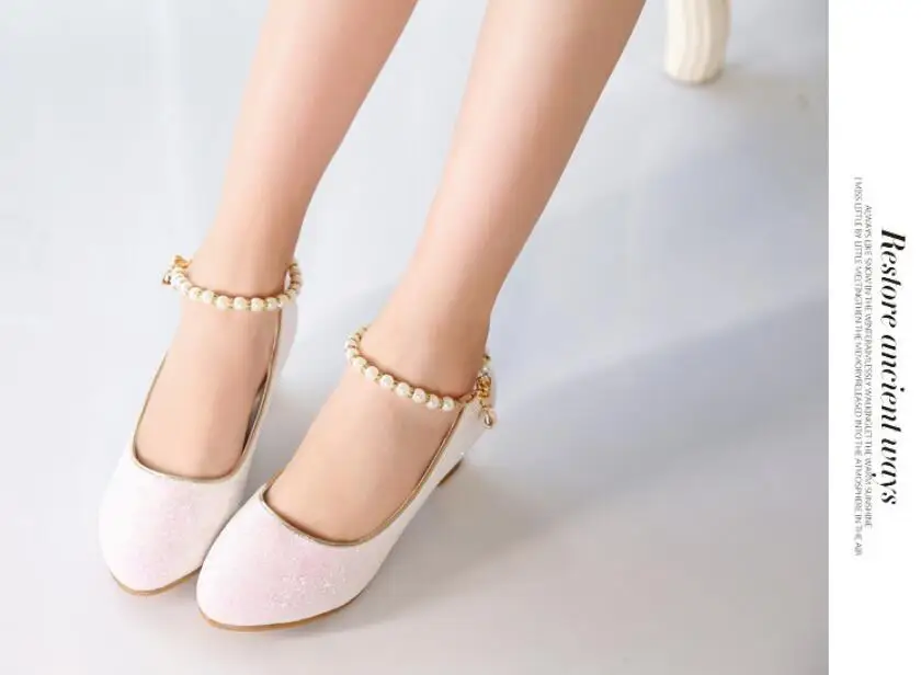 Girl Princess Leather Sandals-18