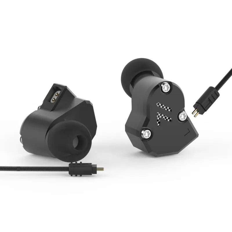 Revonext QT2 2DD + 1BA híbrido en la oreja los auriculares HIFI DJ Monito deporte auricular auriculares auricular - 5