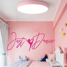 Just Dance Dancer Ballet Wall Decal Girl Room Bedroom Just Dance Ballerinas Dancing Wall Sticker Living Room Kids Room Vinyl ballet dancer dancing silhouette vinyl switch sticker cartoon ballet wall decor
