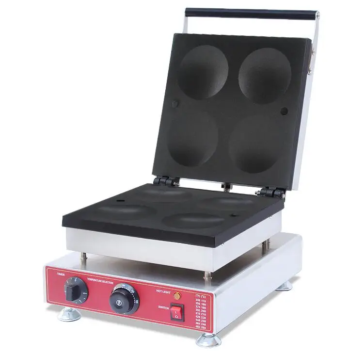 

Free shipping 110V/220V Big Pancake Maker Machine 10CM diameter 4 pcs/plate